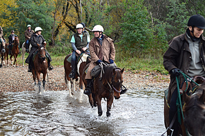 Crossing rivers on 2 day luxury ride