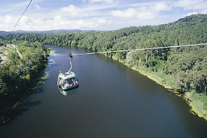 Skyrail Gondola over the Barron River near Cairns