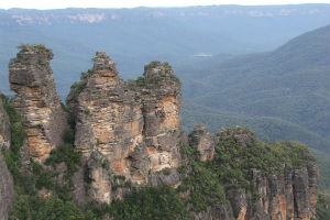 Three Sisters from Echo Point in Katoomba, Blue Mountains near Sydney